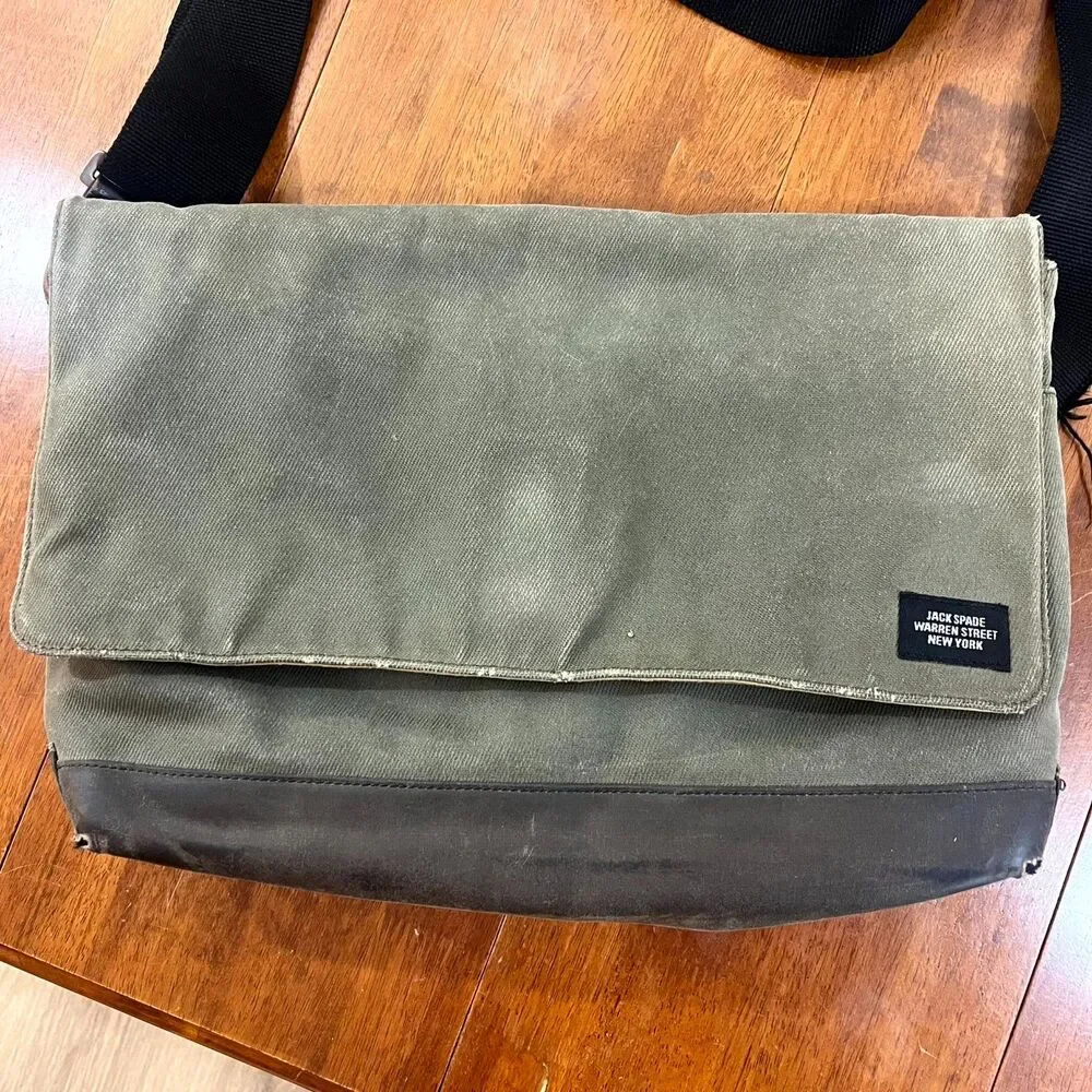 Jack Spade New York Heavyweight Canvas Travel Bag Green Color